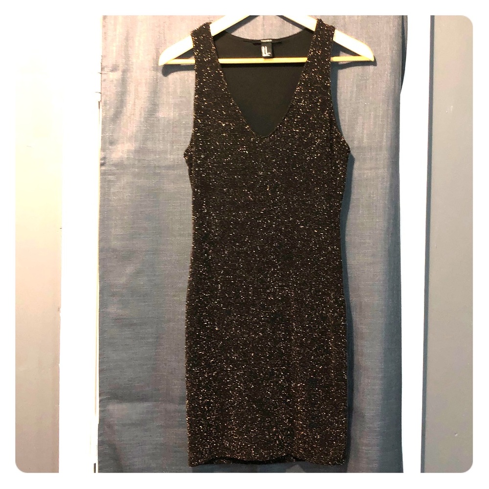 Black/gold sparkle dress